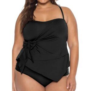 NWT Becca ETC Women's Adjustable Wear Tankini Top Plus Size 2X $100 LLL414